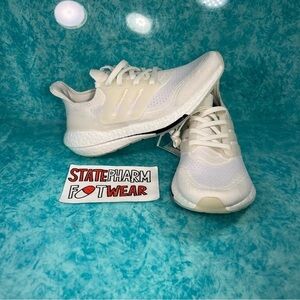 Adidas Ultraboost 21 Prime Women's  White Low Top Athletic  Shoes Size